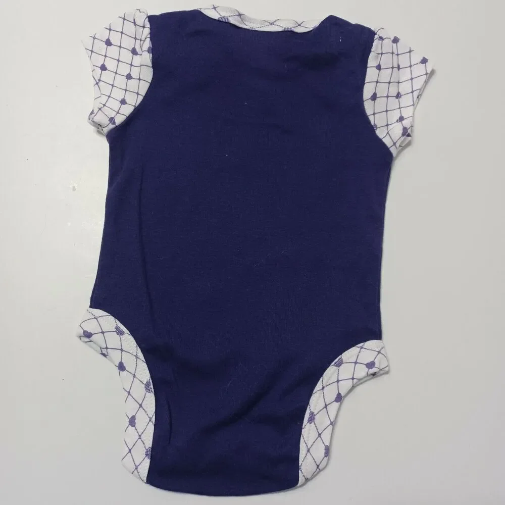Cutest Tiger Fan Louisiana State Un Girls 0-3 Month Bodysuit Purple Yellow White